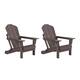 Laguna Outdoor Eco-Friendly Poly Folding Adirondack Chair (Set of 2) - Dark Brown