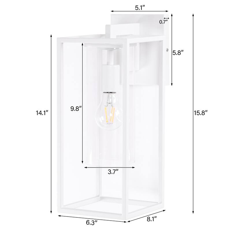 Outdoor Wall Sconce with Clear Glass Shade