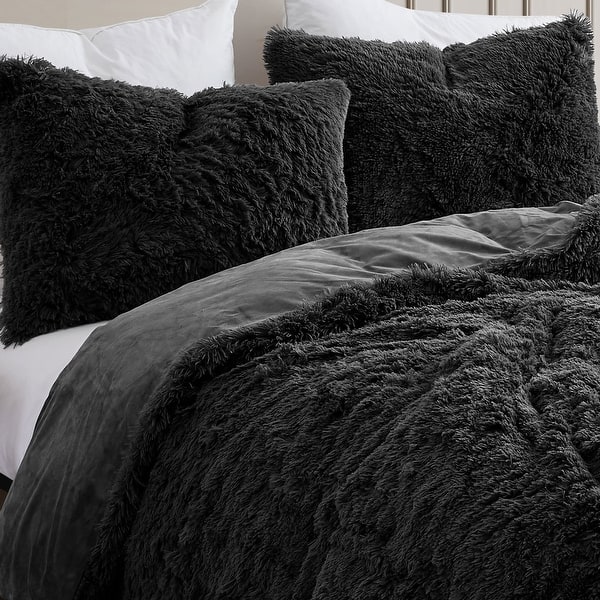 Long Plush Shaggy Comforter Set