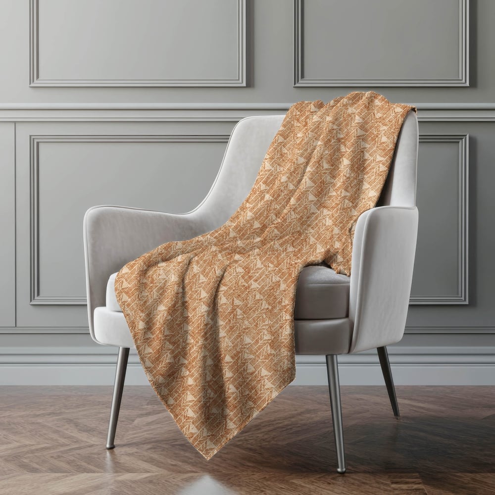 Premium Machine Washable Modern Boho Sherpa Throw Blanket