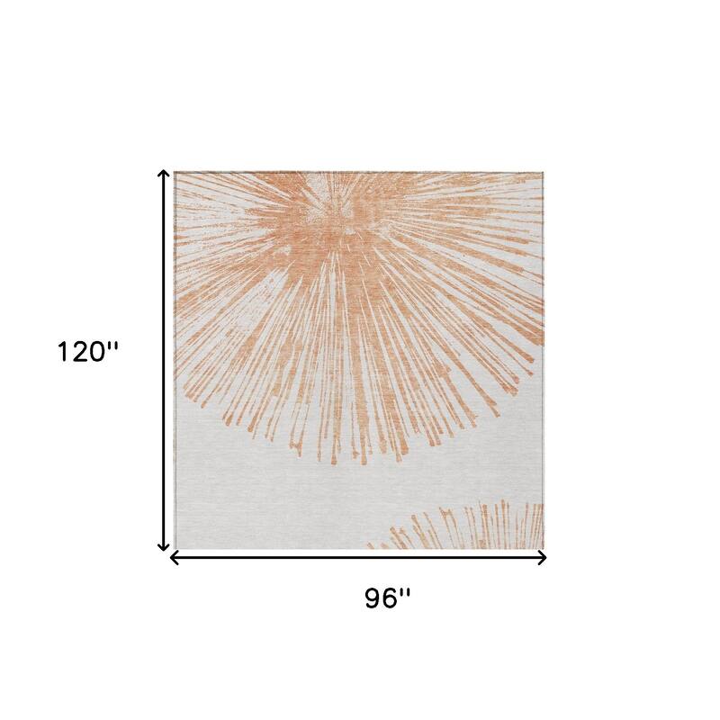 HomeRoots Abstract Transitional Rectangle Outdoor Rug