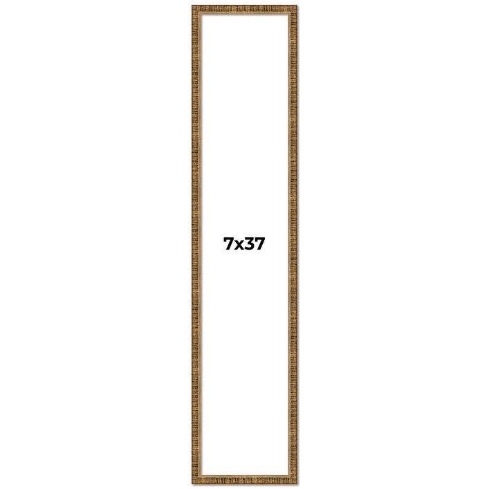 7x37 Frame Gold Solid Wood Picture Frame - Complete Modern Photo Frame
