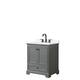 Option Dark Gray, Black Trim, White Quartz Top