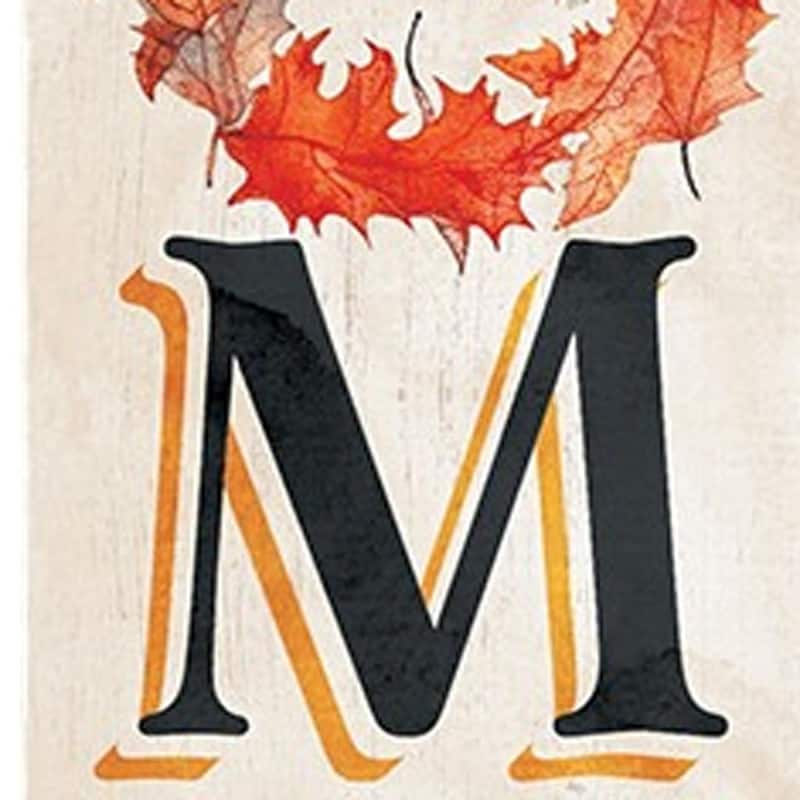 HomeRoots 36" Black Off White And Orange Solid Wood Home Sweet Leaves Porch Sign