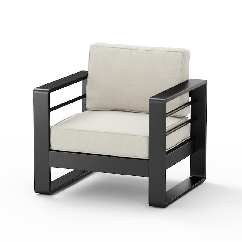 Maya Bay Aluminum Outdoor Club Chair with Cushions by Christopher Knight Home
