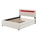 preview thumbnail 26 of 38, Queen Size Upholstered Storage Platform Bed with Twin Size Trundle