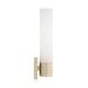 preview thumbnail 2 of 3, Sutton 1-light Soft Gold Wall Sconce w/ Soft White Glass