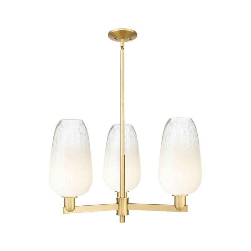 Innovations Lighting Downtown Urban - Brookhaven Flute - 3 Light 18" Stem Hung Chandelier