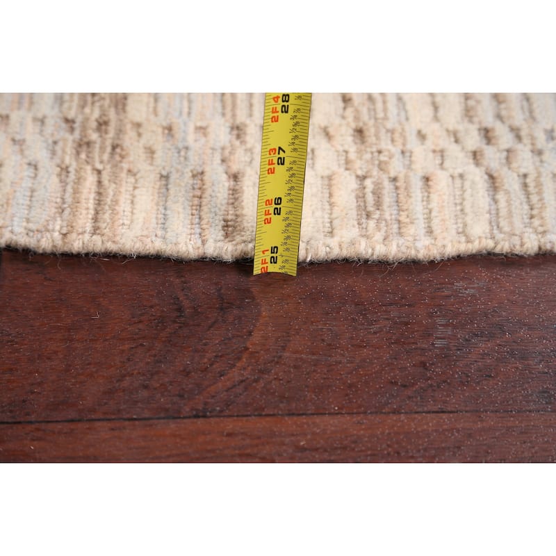 Modern Geometric Moroccan Oriental Area Rug Handmade Wool Carpet - 5'0" x 8'0"