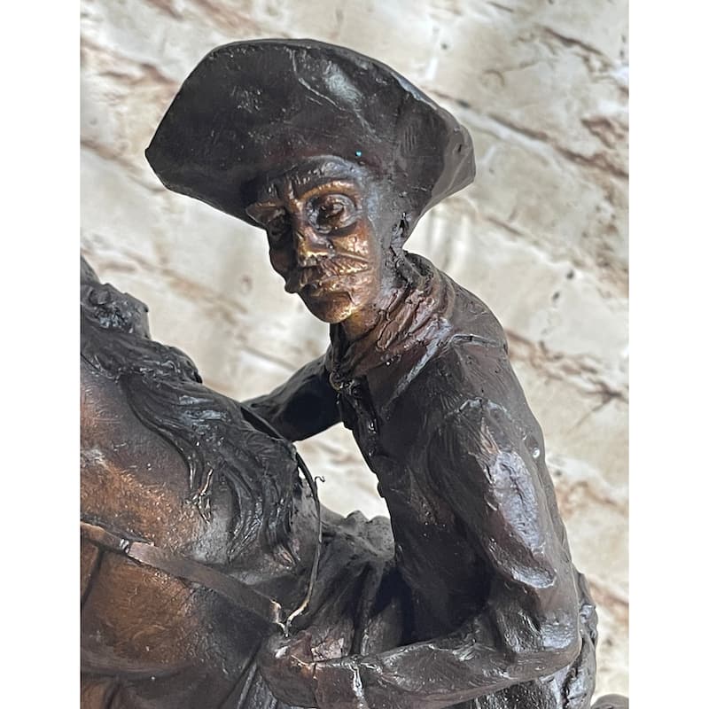 Frederic Remington Cowboy Bronze Statue Sculpture Country Western Art 17 Inches X 21 Inches