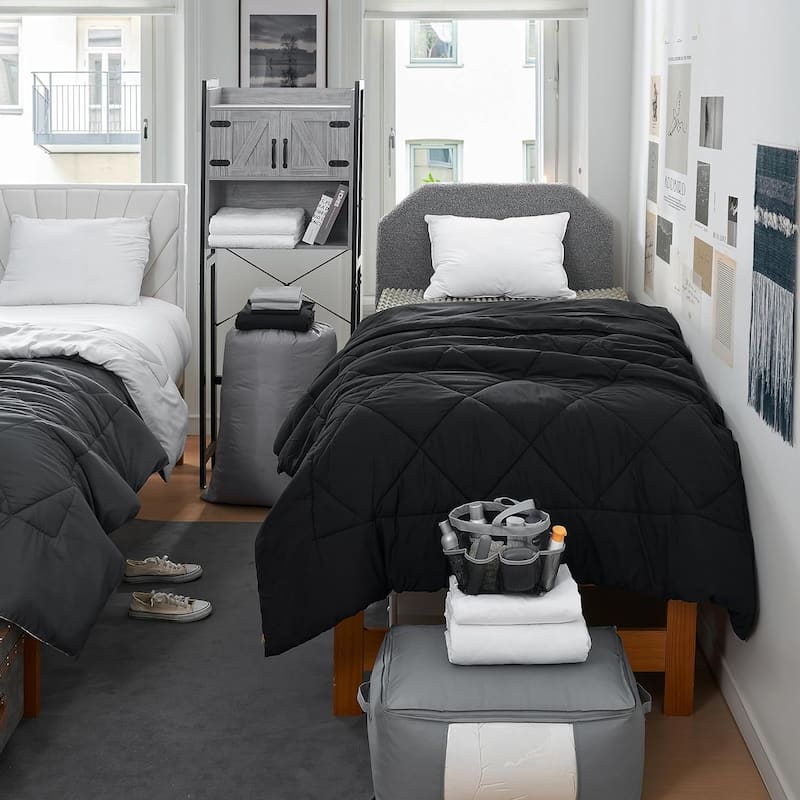 Porch & Den Hargis Black Twin XL College Bedroom Set