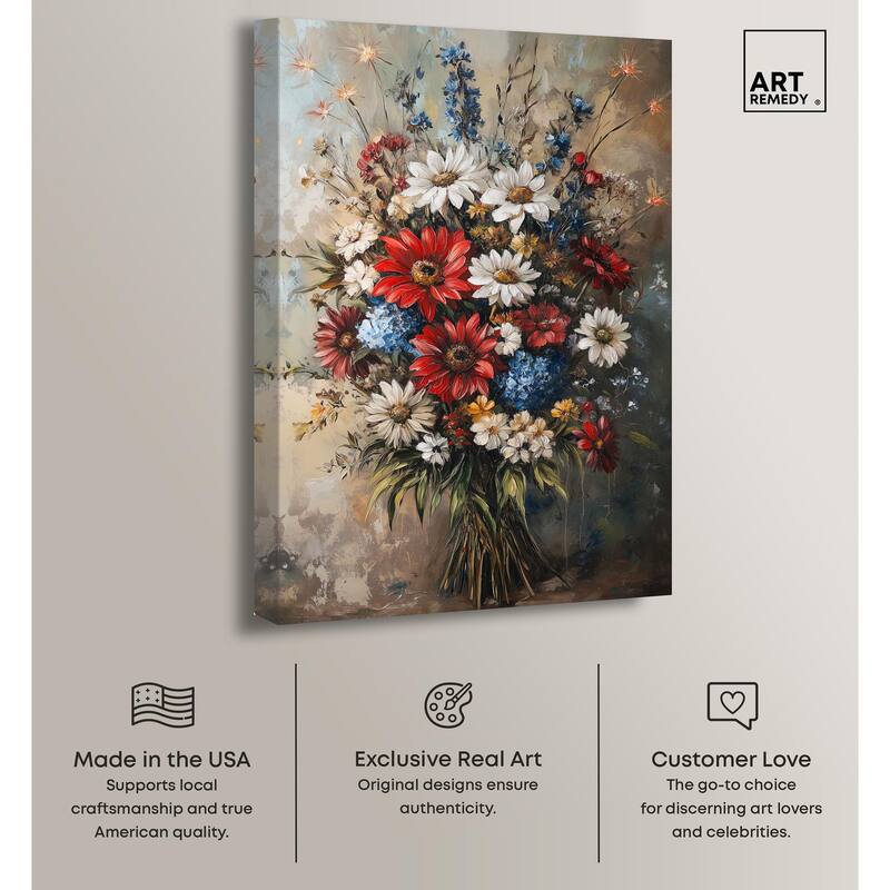 Symphony of Flowers II Canvas by Art Remedy, Gallery Wrapped