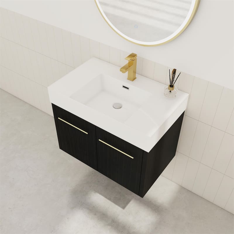 Bathroom Vanity With Sink In 24/30/36 Inch, Floating Bathroom Vanity with Soft Close Door