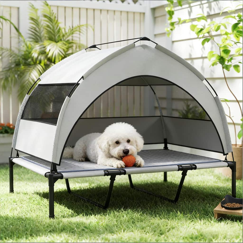 Raised Pet Cot,Elevated Portable Dog Cot
