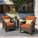 preview thumbnail 63 of 67, OVIOS 2-piece Patio Wicker Chairs Set Red/Orange-Brown Wicker