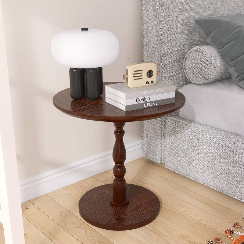 GDF Studio - Corvin 23" Modern Round Wooden Accent Table