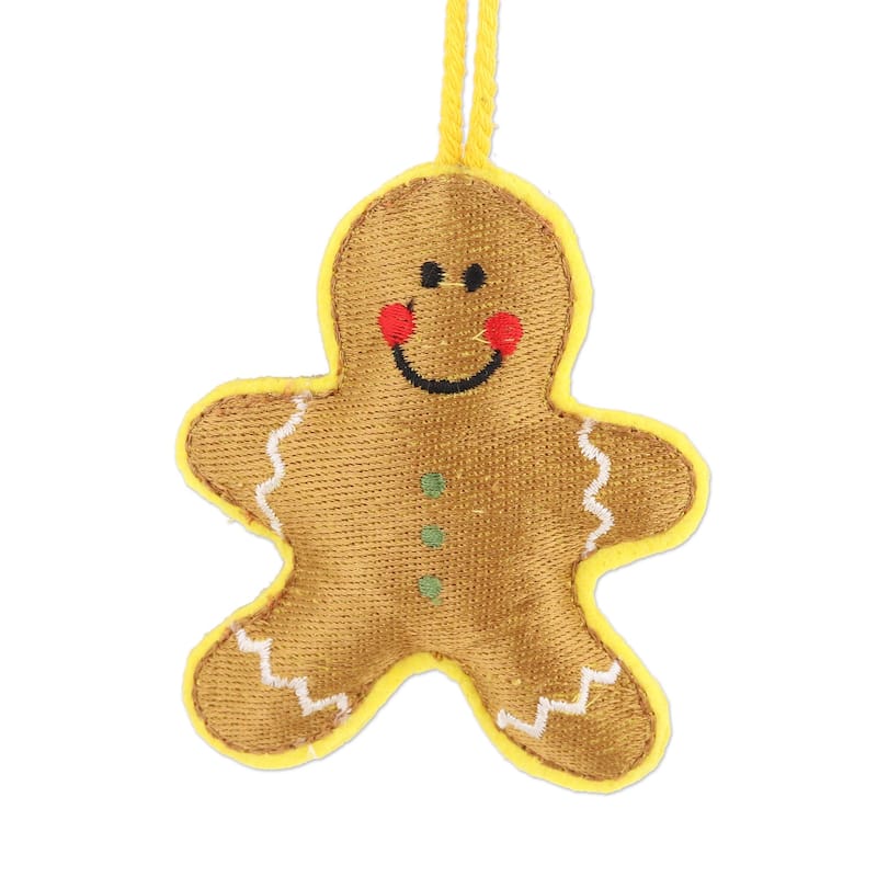 Novica Handmade Sweet Holiday Embroidered Wool Holiday Ornaments (Set Of 4)
