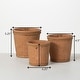 preview thumbnail 4 of 2, Sullivans Adobe Monochrome Ceramic Planter Set of 3, 5.25"H, 4.5"H & 4"H Brown