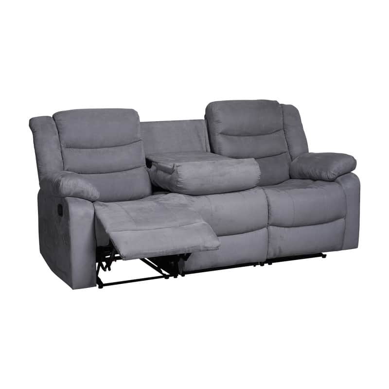 Modern 3-Piece Manual Reclining Living Room Sofa Set with Dropdown Table and Console