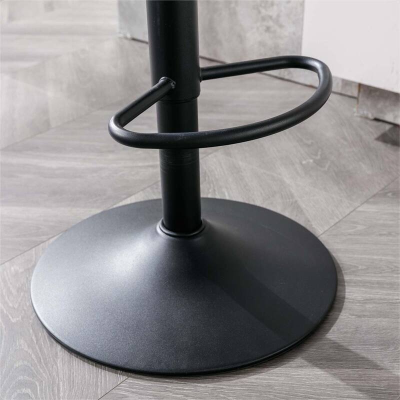 Bar Stools Set of 2 - Adjustable Barstools with Back and Footrest