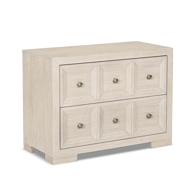 Furniture of America Durem Modern Classic Wood 2-Drawer Oversized Nightstand with USB Ports (Set of 2)
