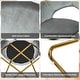 preview thumbnail 25 of 28, Costway Modern Velvet Accent Chair Upholstered Vanity Chair w/Golden - See Details