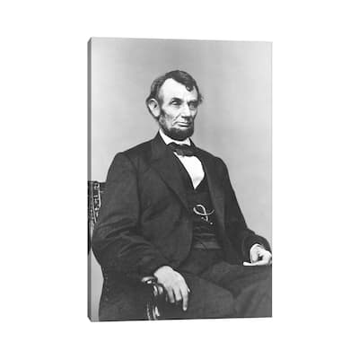 iCanvas "Restored Civil War Era Painting Of President Abraham Lincoln" by John Parrot Canvas Print