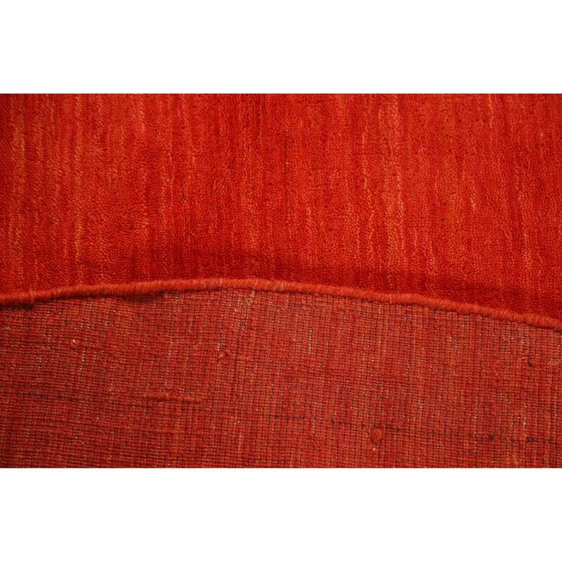 Hand Knotted Oriental 100% Wool Carpet Tribal Animal Pictorial Oranges & Rust Gabbeh Area Rug - 6' 6'' X 6' 6''