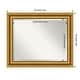 preview thumbnail 11 of 35, Beveled Bathroom Wall Mirror - Parlor Gold Frame Outer Size: 34 x 28 in