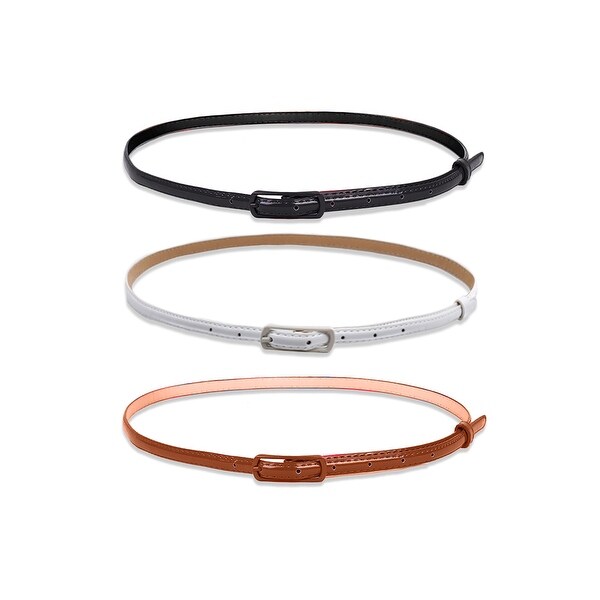 black skinny waist belt