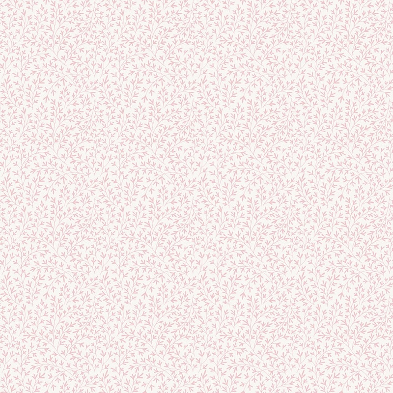 Galerie Wallcoverings Cottage Chic Small Leaf Trail ECODECO Material Matte Wallpaper Roll - 33 feet x 21 inches - Pink