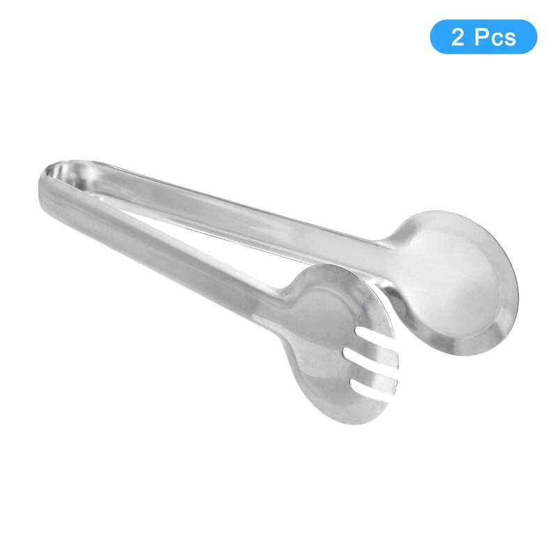 Serving Tongs, 9.5 Inch Stainless Steel Ice Tongs, Mini Sugar Tongs - Silver