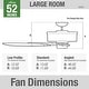 preview thumbnail 11 of 12, Hunter 52" Newsome Ceiling Fan with Pull Chain - Traditional - Casual