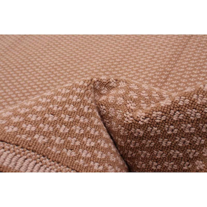 ECARPETGALLERY Machine Woven Lotus Mod Brown Polypropylene Rug - 6'7 x 9'4