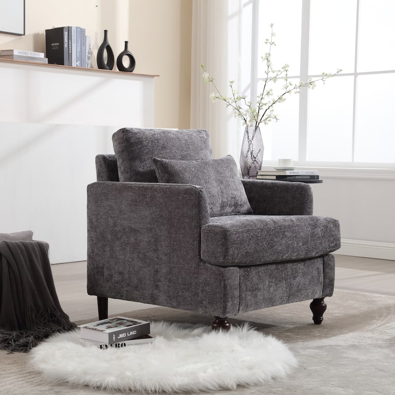 Wood Frame Armchair,Modern Accent Chair Lounge Chair for Living Room