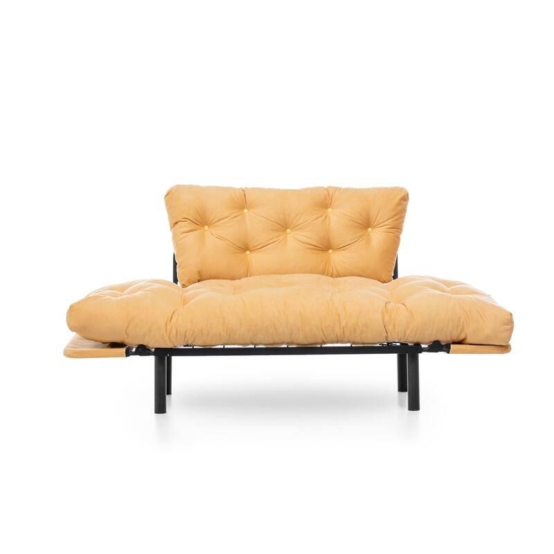 Gazapizm Metal Frame, Tufted Removable Cushions Loveseat