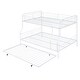 preview thumbnail 5 of 15, Full XL Over Queen Size Metal Bunk Bed with Twin Size Trundle