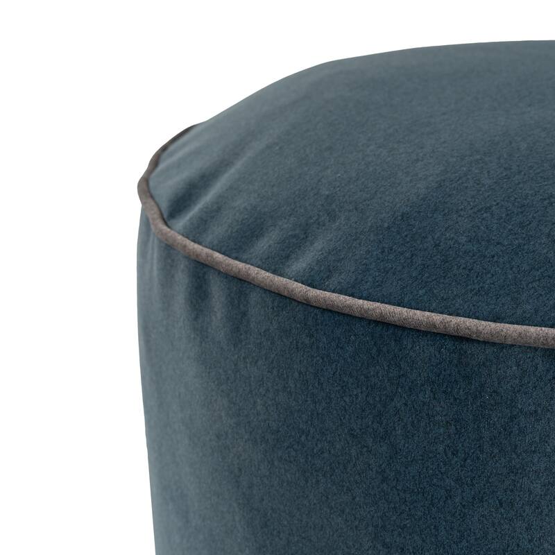 Qiviut Blue Foot Pouf
