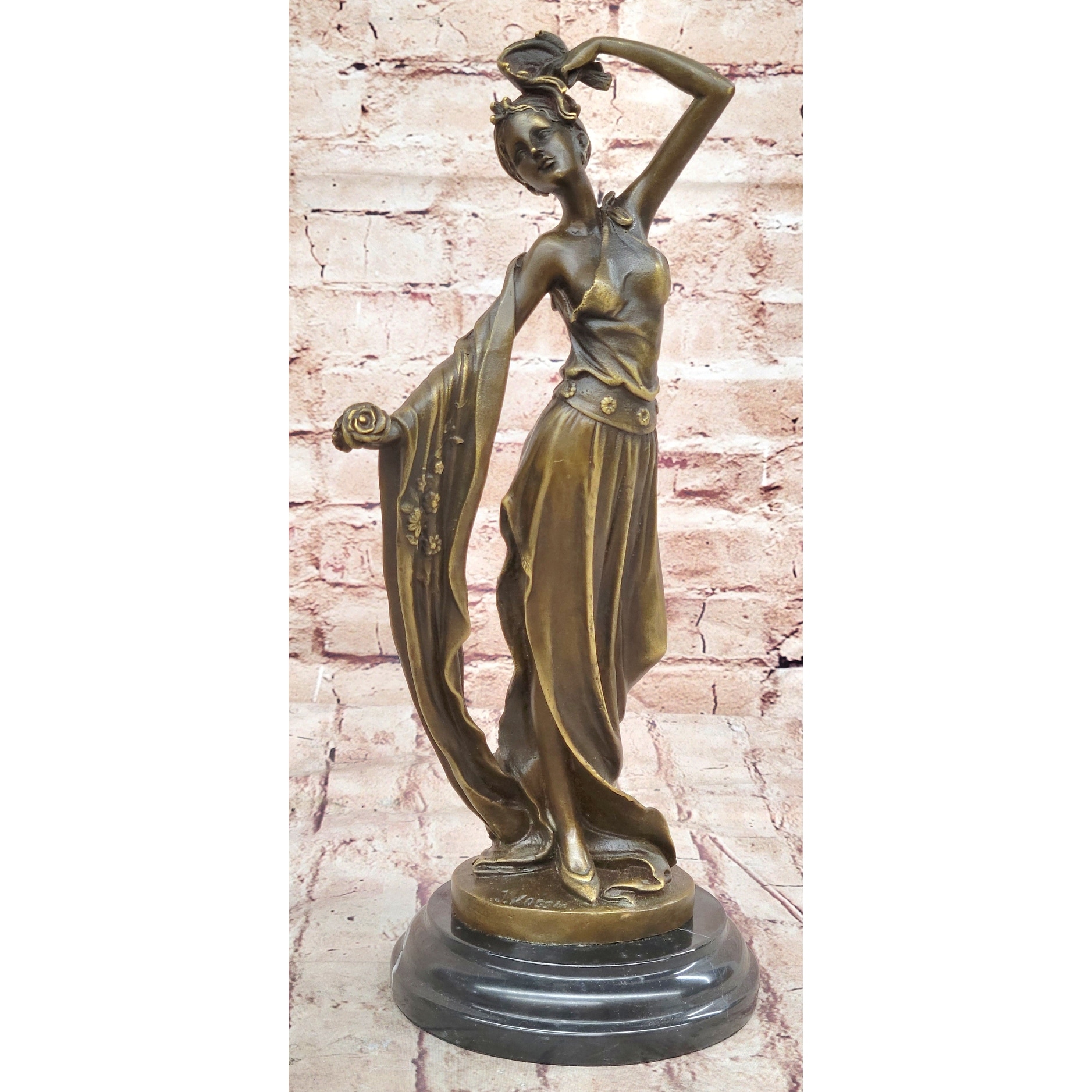 Signed Original Kassin A Tribute To Erte Bronze Sculpture Hand Made Figurine