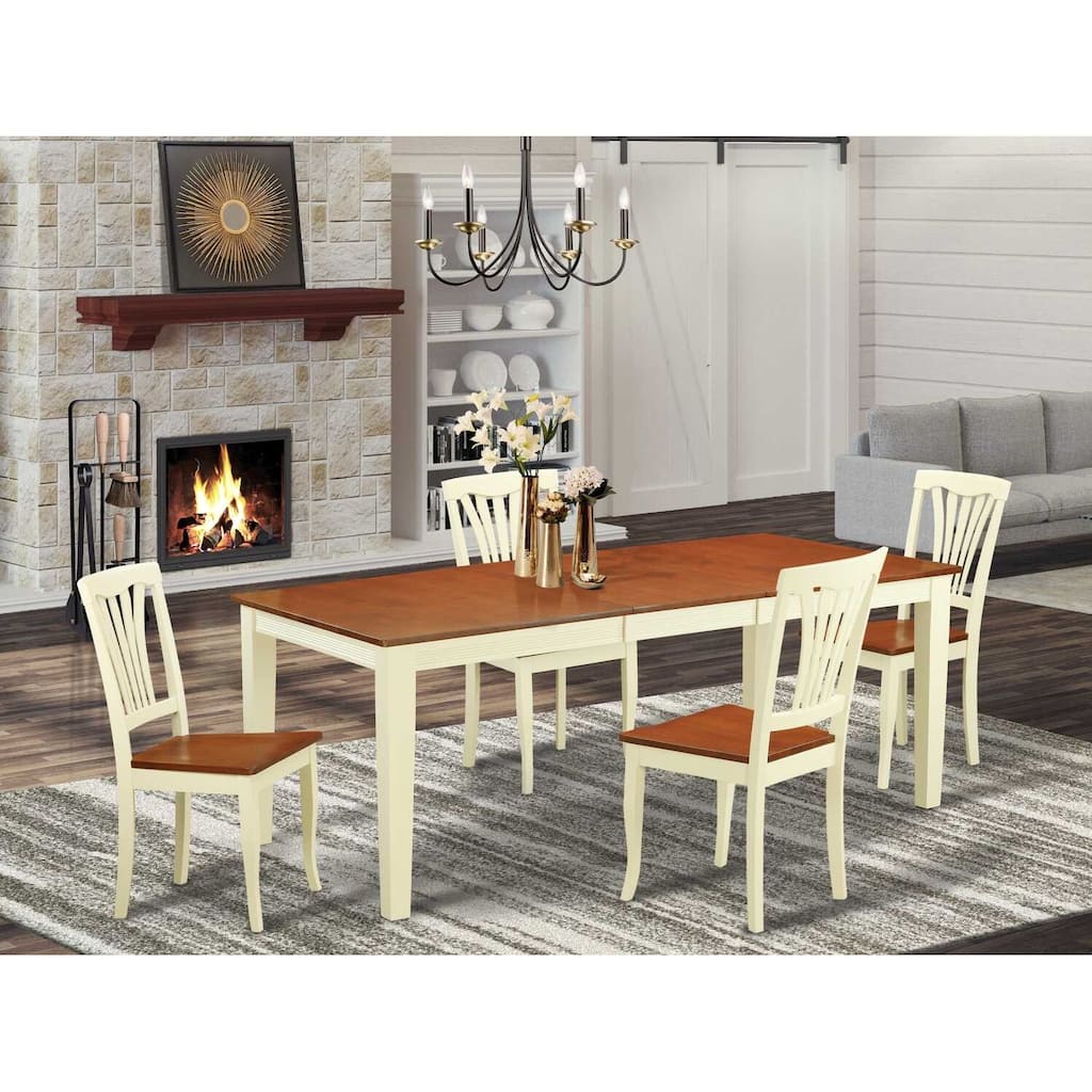 Modern Dinette Set - Table & 8 Chairs - Kitchen Dining Room Set - Space Saving Design