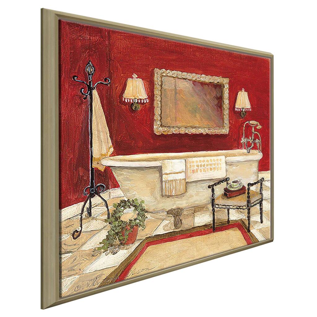 "Salon Rouge IV" Print on Floating Canvas