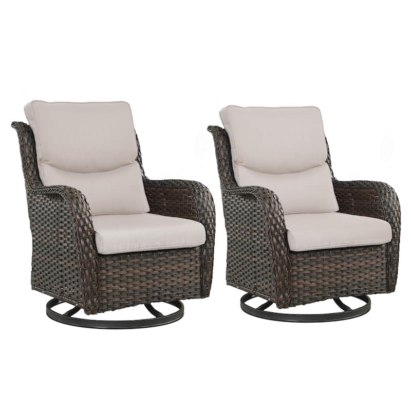 779657388297 Outdoor Swivel Glider Chairs with 4Inch 5Inch 6Inch Cushion