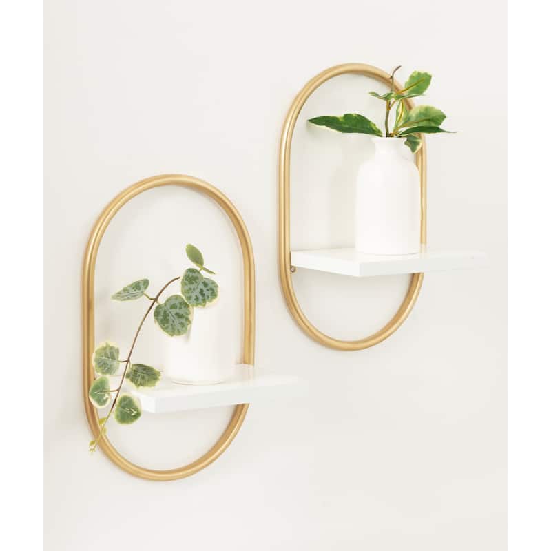 Kate and Laurel Olav Wall Shelf Set