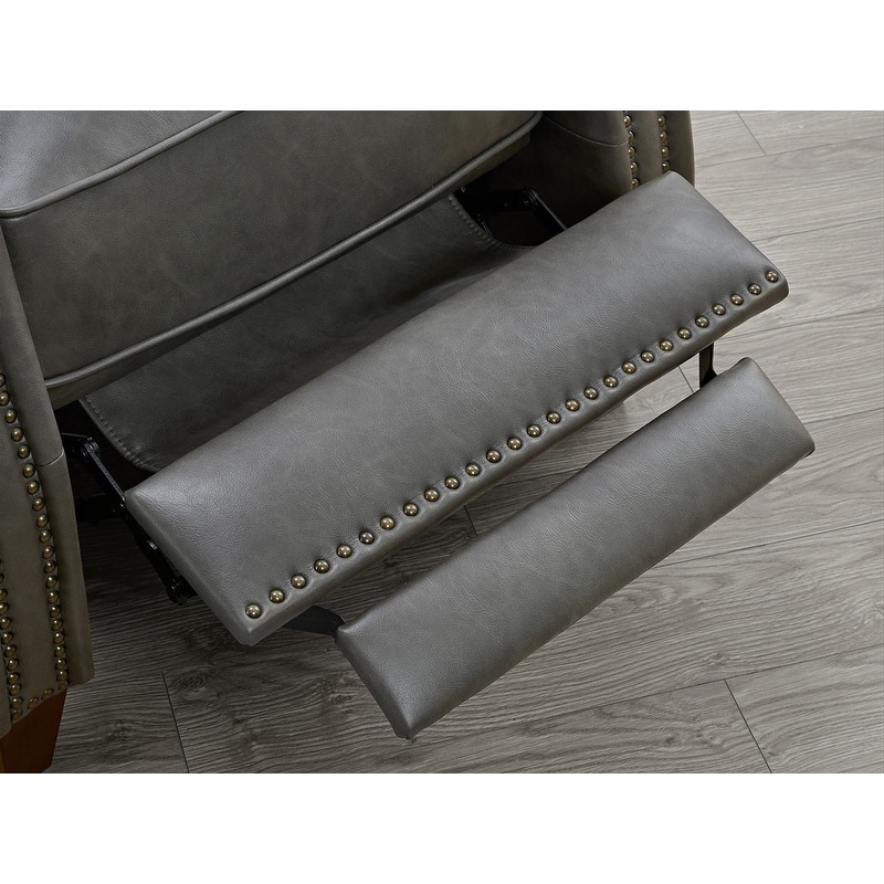 Spruce & Spring Alston Push Back Recliner Chair with Nailhead Trims for Living Room