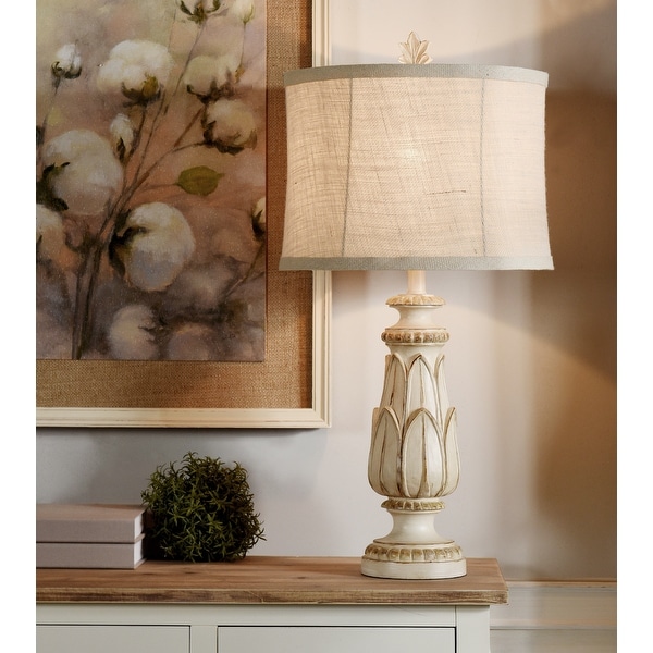 Caroline distressed cream table lamp sales
