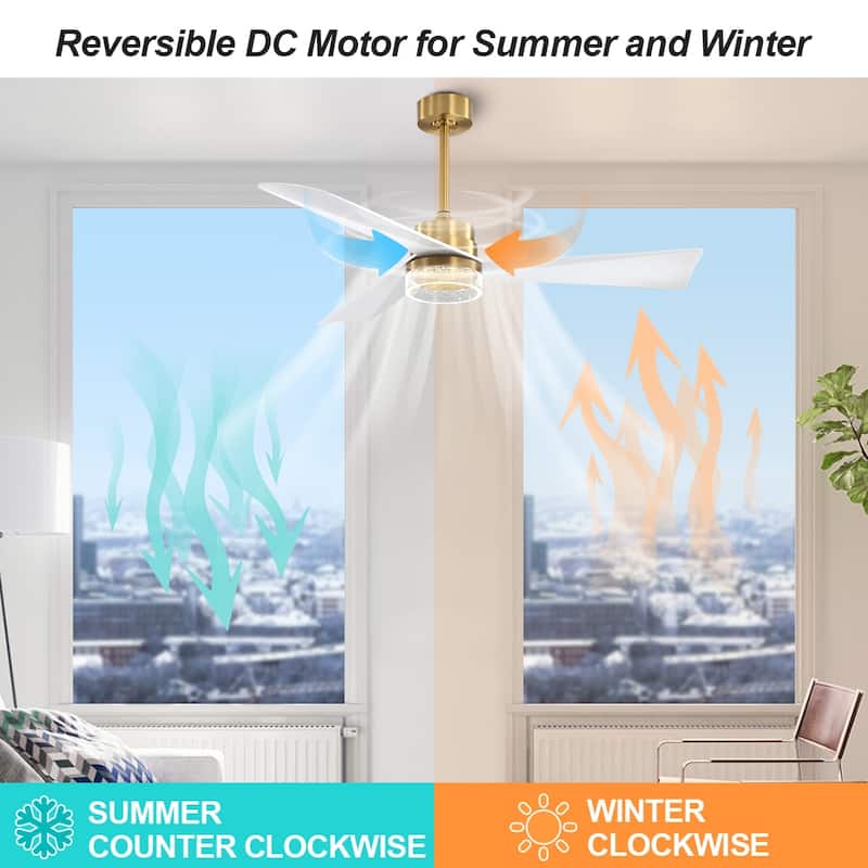 MLiAN 52-inch Indoor Ceiling Fan with LED light and Remote... - 52