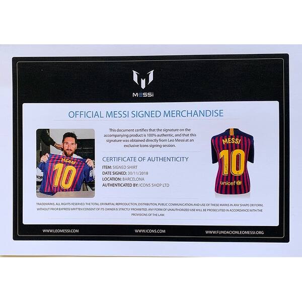 Shop Lionel Messi Signed Nike Barcelona Home Soccer Jersey Medium Bas Messi Coa Overstock 27876484