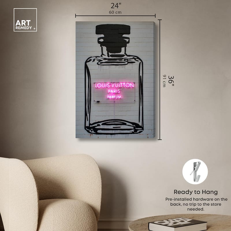 Parisian Parfum Pop Canvas by Art Remedy, Gallery Wrapped