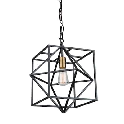 Roxton AC11201 Pendant - Matte Black & Harvest Brass