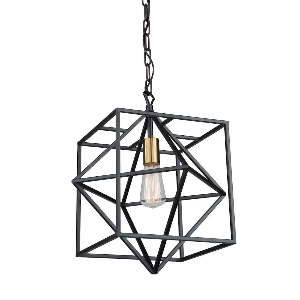 Roxton AC11201 Pendant - Matte Black & Harvest Brass